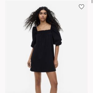 H&M Black Puff Sleeve Dress